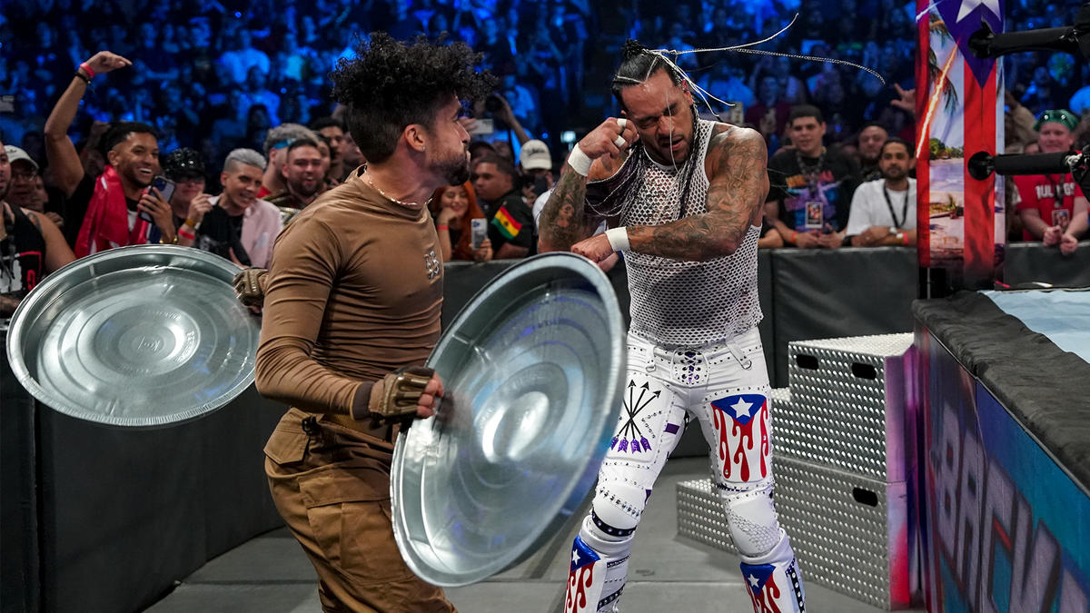 Bad Bunny and Damian Priest